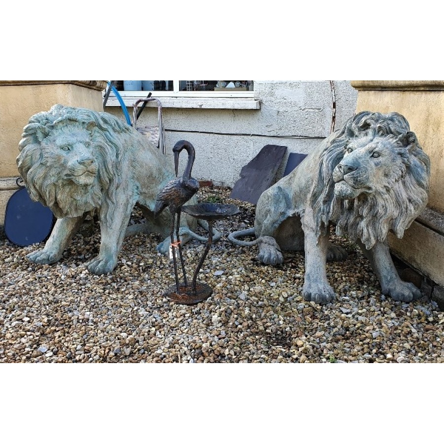 Bronze Lions Pair